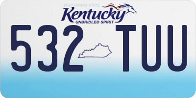 KY license plate 532TUU