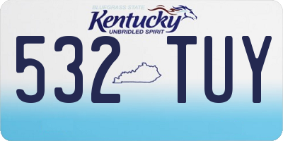 KY license plate 532TUY