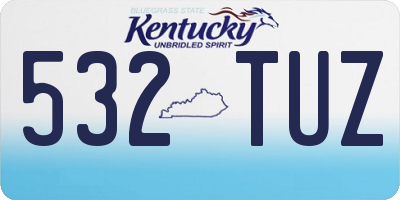 KY license plate 532TUZ