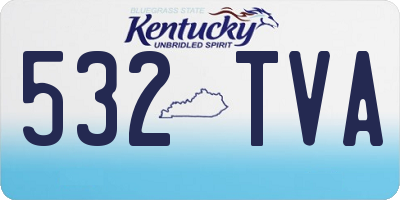 KY license plate 532TVA