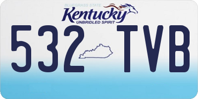 KY license plate 532TVB