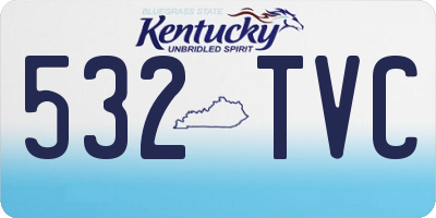 KY license plate 532TVC