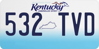 KY license plate 532TVD