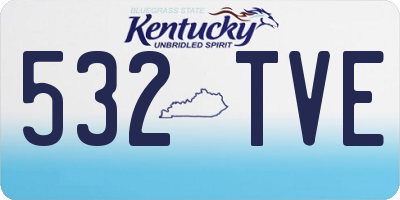 KY license plate 532TVE