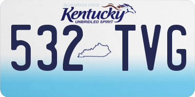 KY license plate 532TVG
