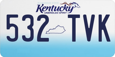 KY license plate 532TVK