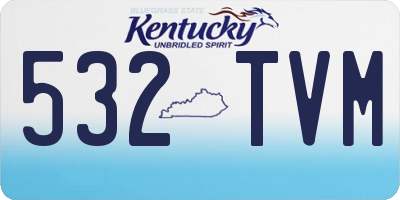 KY license plate 532TVM