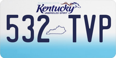 KY license plate 532TVP