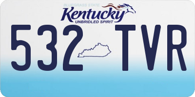 KY license plate 532TVR
