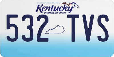 KY license plate 532TVS