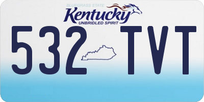 KY license plate 532TVT