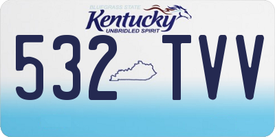 KY license plate 532TVV
