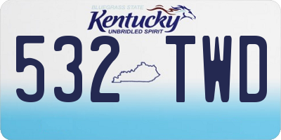 KY license plate 532TWD