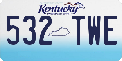 KY license plate 532TWE