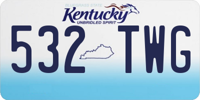KY license plate 532TWG