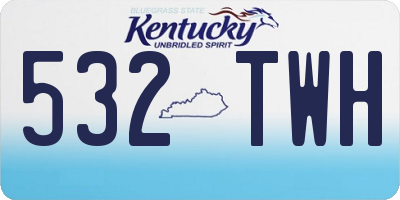 KY license plate 532TWH