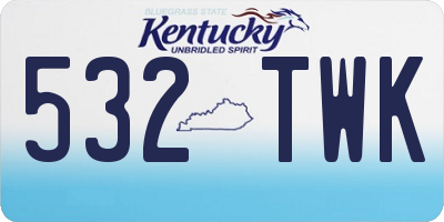 KY license plate 532TWK