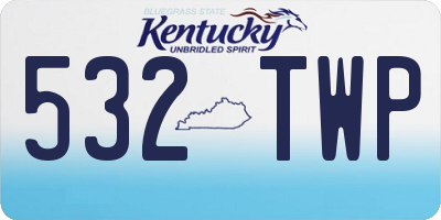 KY license plate 532TWP