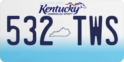 KY license plate 532TWS