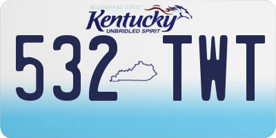 KY license plate 532TWT