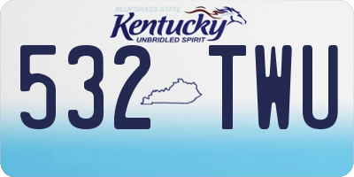 KY license plate 532TWU