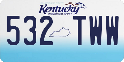 KY license plate 532TWW