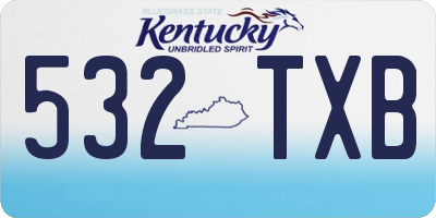 KY license plate 532TXB