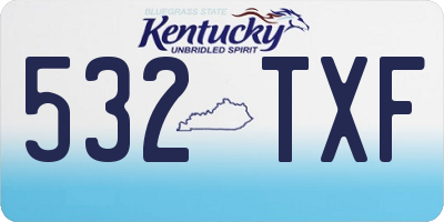KY license plate 532TXF