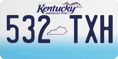 KY license plate 532TXH