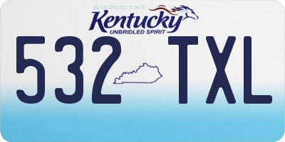 KY license plate 532TXL