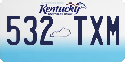 KY license plate 532TXM