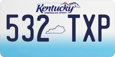 KY license plate 532TXP
