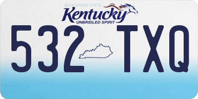 KY license plate 532TXQ