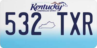 KY license plate 532TXR