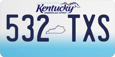 KY license plate 532TXS