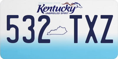 KY license plate 532TXZ