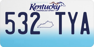 KY license plate 532TYA