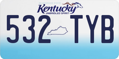 KY license plate 532TYB