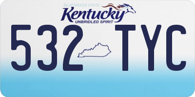 KY license plate 532TYC