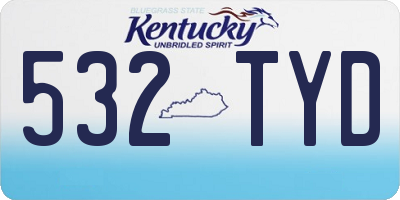 KY license plate 532TYD