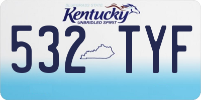 KY license plate 532TYF