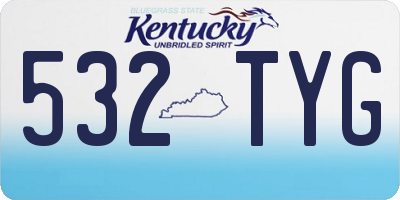 KY license plate 532TYG
