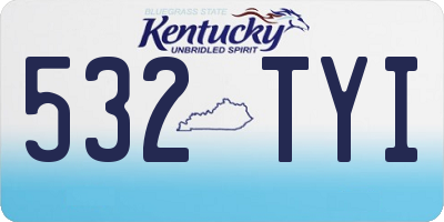 KY license plate 532TYI
