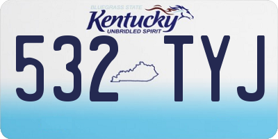 KY license plate 532TYJ
