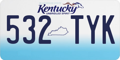KY license plate 532TYK