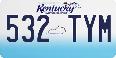 KY license plate 532TYM