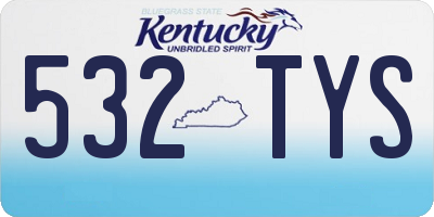 KY license plate 532TYS