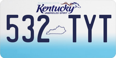 KY license plate 532TYT