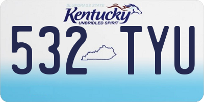 KY license plate 532TYU