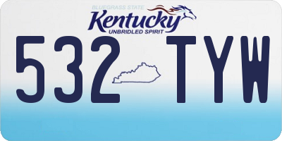 KY license plate 532TYW